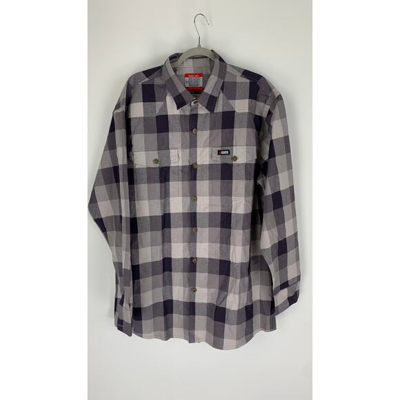 Knox FR Gray Plaid Button-Down Work Shirt Mens XXL New Flame Resistant Uniform - Picture 1 of 9